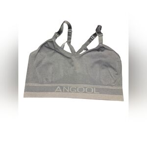 8/9. Angool Women's Charcoal Seamless Bra